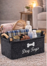 Dog Toy Storage Basket – Felt Organizer HomePaws