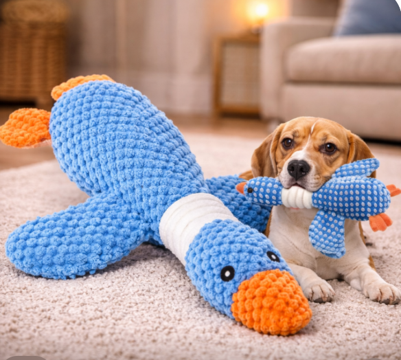 Durable Plush Goose Toy for Dogs