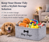 Dog Toy Storage Basket – Felt Organizer HomePaws