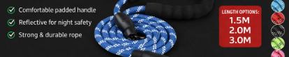 NightSafe Heavy Duty Dog Lead – Strong Reflective Leash
