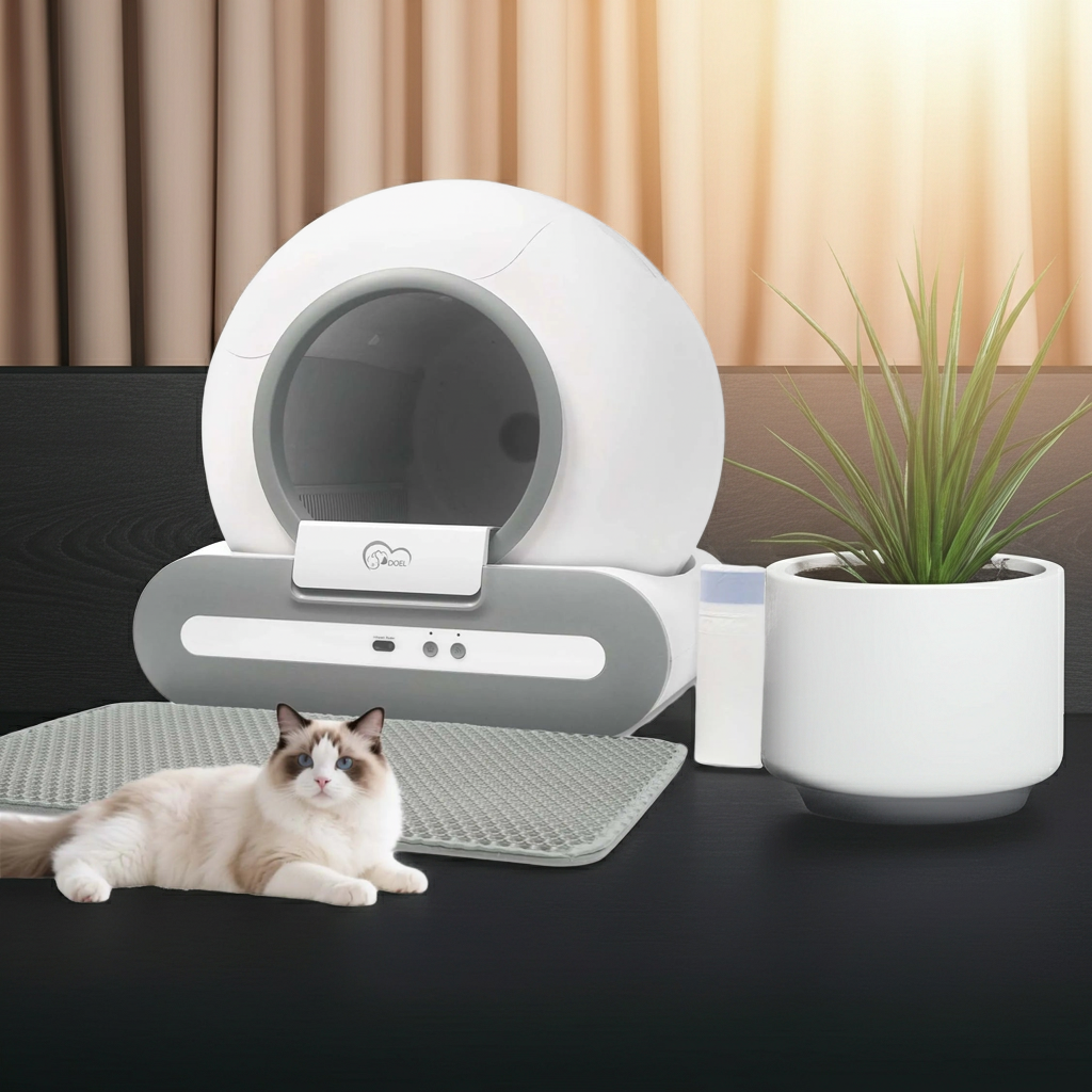 Smart Self-Cleaning Cat Litter Box 65L – Automatic &amp; App Controlled