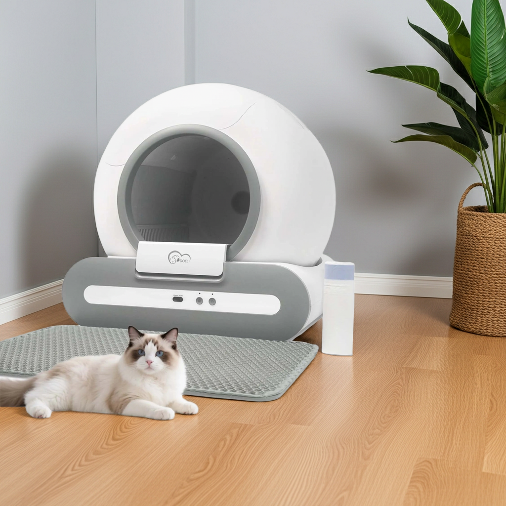 Smart Self-Cleaning Cat Litter Box 65L – Automatic &amp; App Controlled