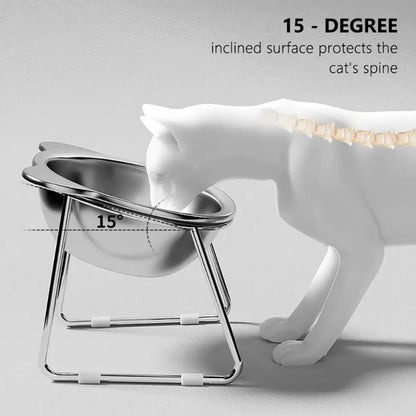 Ergonomic Raised Cat Bowl for Comfortable Feeding Cats