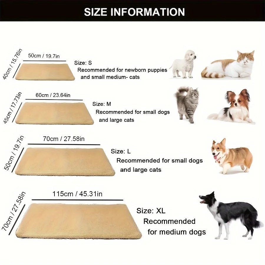 Self-Heating Pet Mat for Cats &amp; Dogs – WarmNest™ Comfort Bed