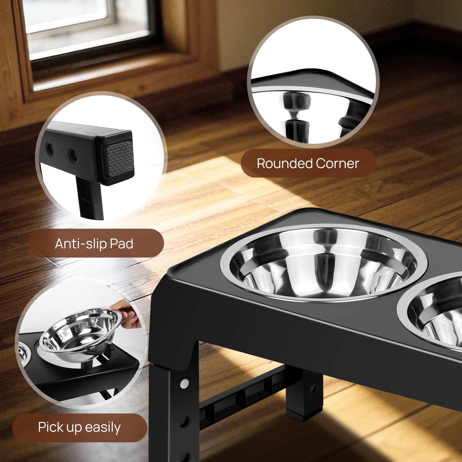 ElevateFeed™ Adjustable Dog Bowl Station