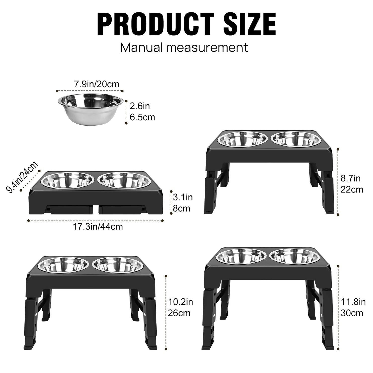 ElevateFeed™ Adjustable Dog Bowl Station
