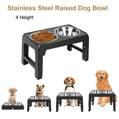 ElevateFeed™ Adjustable Dog Bowl Station