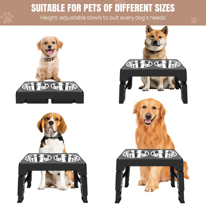 ElevateFeed™ Adjustable Dog Bowl Station