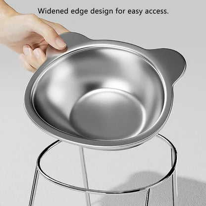 Ergonomic Raised Cat Bowl for Comfortable Feeding Cats