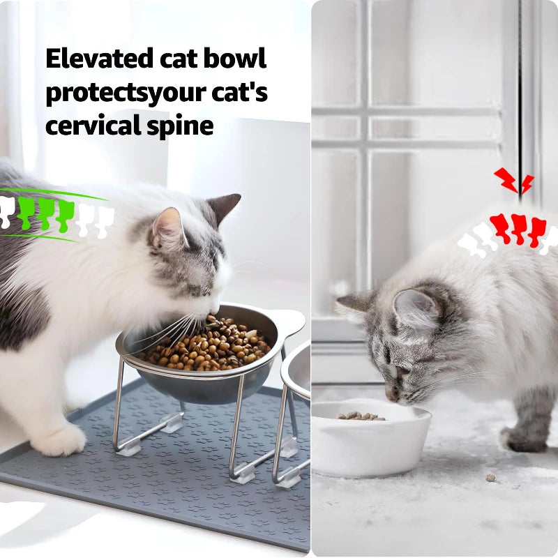 Ergonomic Raised Cat Bowl for Comfortable Feeding Cats