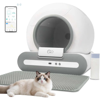 Smart Self-Cleaning Cat Litter Box 65L – Automatic &amp; App Controlled