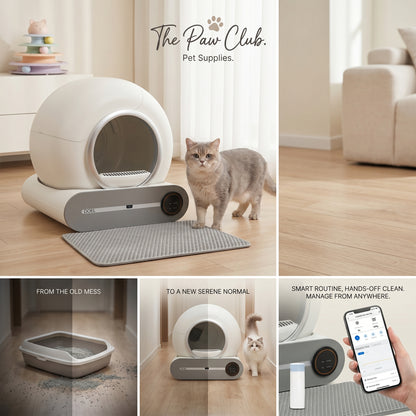 Smart Self-Cleaning Cat Litter Box 65L – Automatic &amp; App Controlled