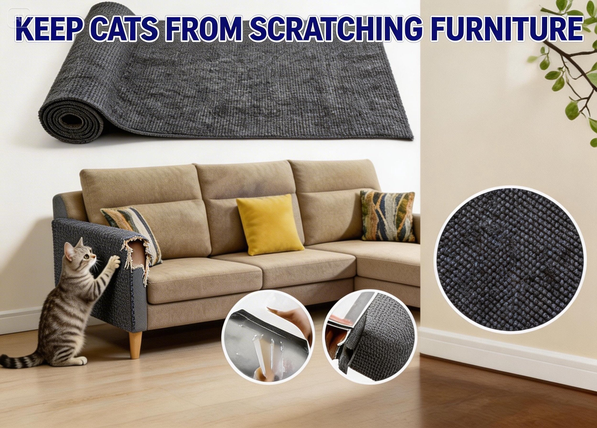 ScratchShield™ Cat Sofa Protector Mat