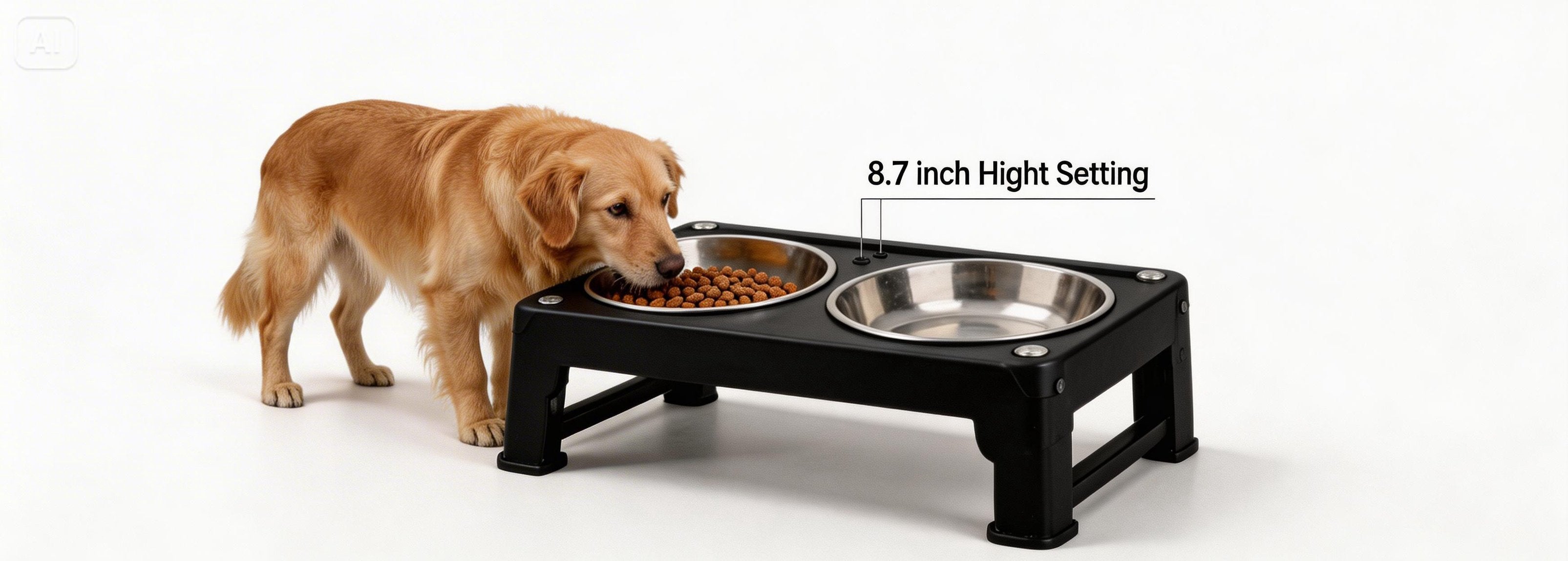 ElevateFeed™ Adjustable Dog Bowl Station