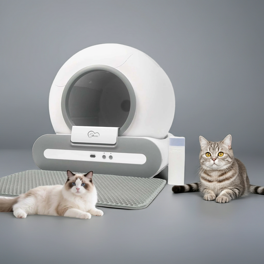 Smart Self-Cleaning Cat Litter Box 65L – Automatic &amp; App Controlled