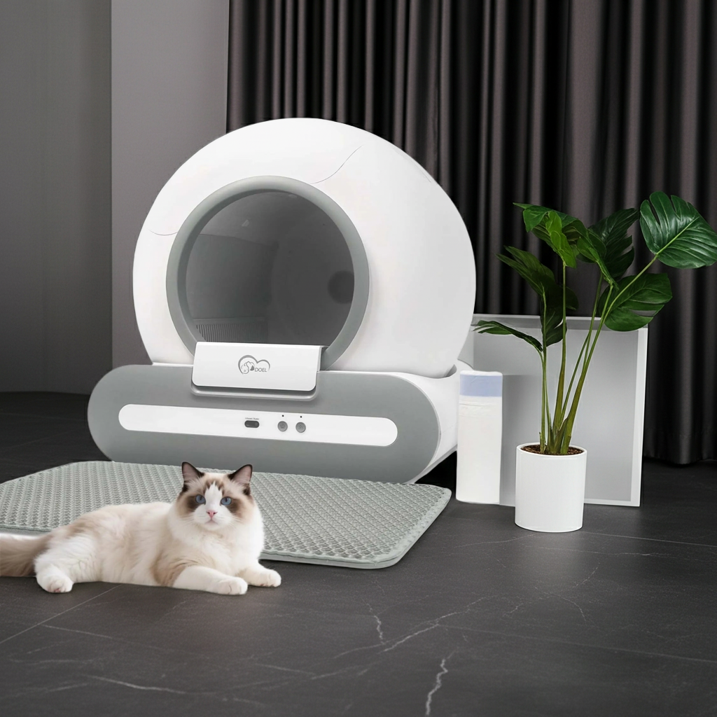 Smart Self-Cleaning Cat Litter Box 65L – Automatic &amp; App Controlled